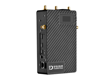 5G單兵圖傳2張SIM卡整機一體化設計，支持攝像機的熱靴安裝，可與DV攝像機組合使用